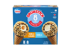 Drumstick Vanilla and Vanilla Caramel Cones